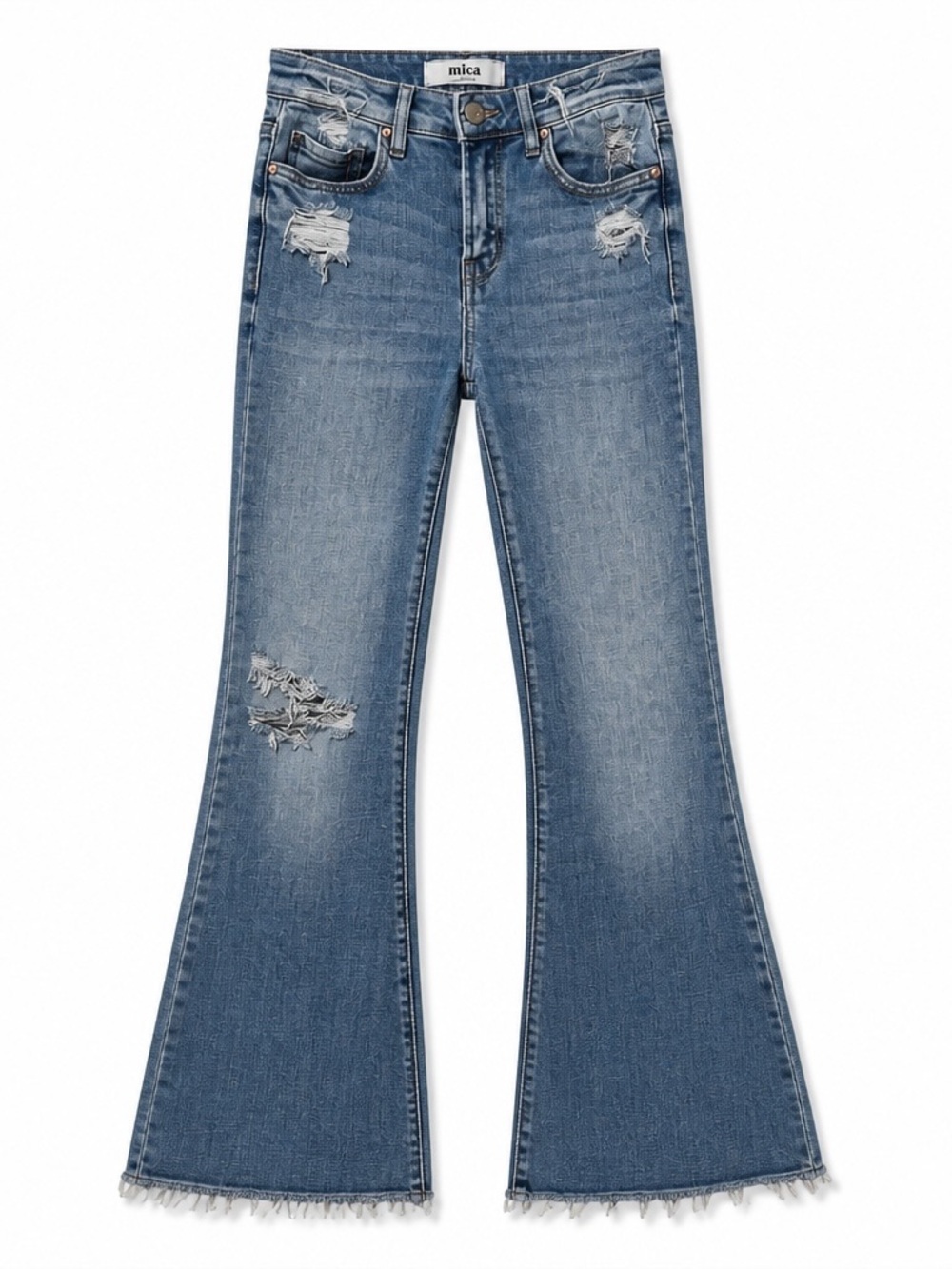 Mica Distressed Flare Jeans